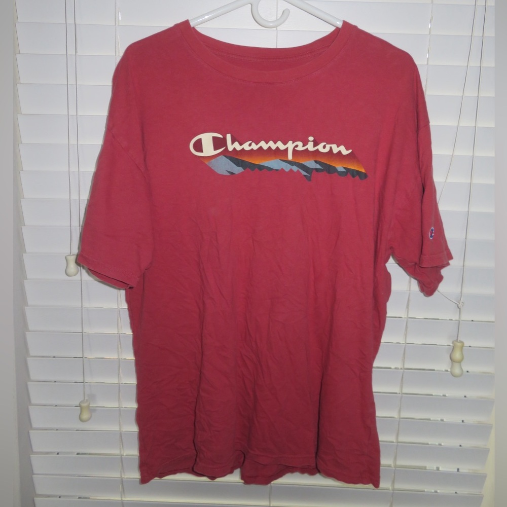 Champion Men's Red Short Sleeve Tee
